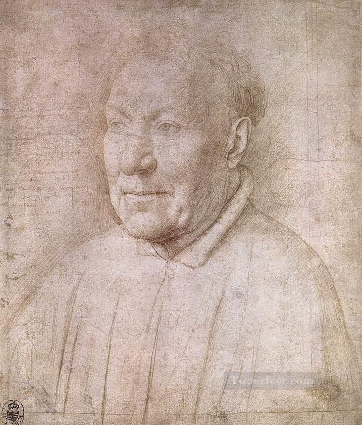 Portrait of Cardinal Albergati Renaissance Jan van Eyck Oil Paintings